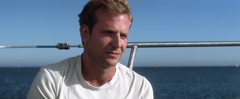 Movie still from “He's Just Not That Into You” (2009), directed by Ken Kwapis – A person sitting on a boat; Close Up shot, Low angle