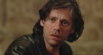 Movie still from “Head-On” (2004), directed by Fatih Akin – A person with long hair; Close Up shot, Low angle