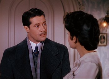 Movie still from “Heaven Can Wait” (1943), directed by Ernst Lubitsch – A man and a woman talking to each other; Close Up shot, Over the shoulder angle