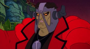 Movie still from “Heavy Metal” (1981), directed by Gerald Potterton – A character from the animated series; Close Up shot, Low angle