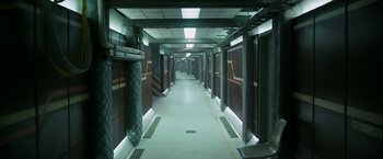 Movie still from “Underwater” (2020), directed by William Eubank – Extreme Wide shot, High angle