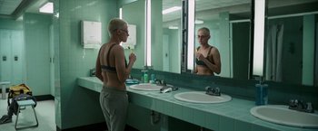 Movie still from “Underwater” (2020), directed by William Eubank – Medium shot, High angle