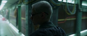 Movie still from “Underwater” (2020), directed by William Eubank – Close Up shot, Over the shoulder angle