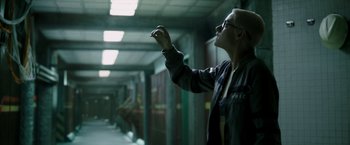 Movie still from “Underwater” (2020), directed by William Eubank – Medium shot, Low angle