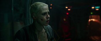 Movie still from “Underwater” (2020), directed by William Eubank – Close Up shot, Over the shoulder angle