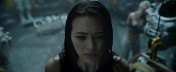 Movie still from “Underwater” (2020), directed by William Eubank – Close Up shot, Low angle