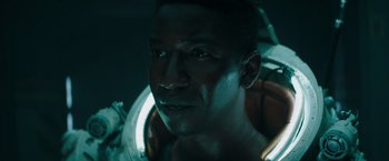 Movie still from “Underwater” (2020), directed by William Eubank – Close Up shot, Over the shoulder angle