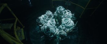 Movie still from “Underwater” (2020), directed by William Eubank – Wide shot, Overhead angle