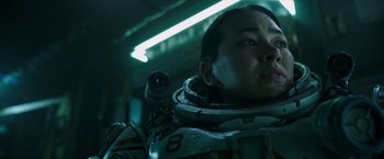Movie still from “Underwater” (2020), directed by William Eubank – Close Up shot, Low angle