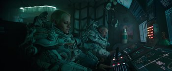 Movie still from “Underwater” (2020), directed by William Eubank – Medium shot, Low angle