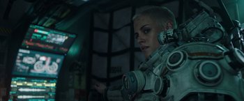 Movie still from “Underwater” (2020), directed by William Eubank – Close Up shot, Low angle