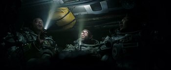 Movie still from “Underwater” (2020), directed by William Eubank – Medium shot, Overhead angle