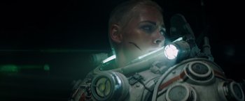 Movie still from “Underwater” (2020), directed by William Eubank – Close Up shot, Low angle