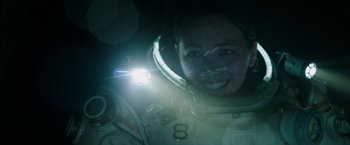 Movie still from “Underwater” (2020), directed by William Eubank – Close Up shot, Low angle