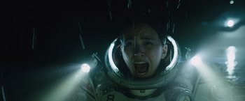 Movie still from “Underwater” (2020), directed by William Eubank – Close Up shot, Low angle