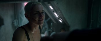 Movie still from “Underwater” (2020), directed by William Eubank – Close Up shot, Over the shoulder angle