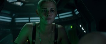 Movie still from “Underwater” (2020), directed by William Eubank – Close Up shot, Over the shoulder angle