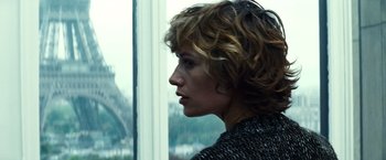 Movie still from “Hereafter” (2010), directed by Clint Eastwood – A person looking out of a window; Close Up shot, Over the shoulder angle