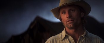 Movie still from “Hidalgo” (2004), directed by Joe Johnston – A person wearing a hat; Close Up shot, Low angle