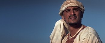 Movie still from “Hidalgo” (2004), directed by Joe Johnston – A person wearing a turban; Close Up shot, Low angle