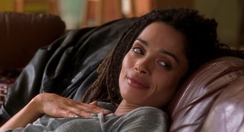 Movie still from “High Fidelity” (2000), directed by Stephen Frears – A person laying on a couch; Close Up shot, High angle