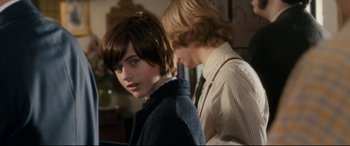 Movie still from “Horns” (2013), directed by Alexandre Aja – Two young men standing next to each other; Close Up shot, Over the shoulder angle