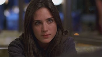 Movie still from “House of Sand and Fog” (2003), directed by Vadim Perelman – A person with long brown hair; Close Up shot, Over the shoulder angle