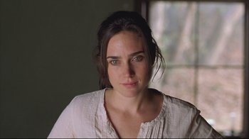 Movie still from “House of Sand and Fog” (2003), directed by Vadim Perelman – A person wearing a white shirt; Close Up shot, Over the shoulder angle