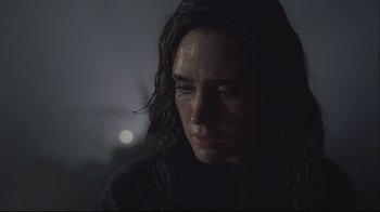 Movie still from “House of Sand and Fog” (2003), directed by Vadim Perelman – A person with wet hair; Close Up shot, Low angle