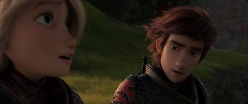 Movie still from “How to Train Your Dragon: The Hidden World” (2019), directed by Dean DeBlois – A scene from how to train your dragon 2; Close Up shot, Over the shoulder angle