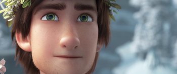 Movie still from “How to Train Your Dragon: The Hidden World” (2019), directed by Dean DeBlois – A person's face with green eyes; Close Up shot, Over the shoulder angle