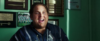 Movie still from “War Dogs” (2016), directed by Todd Phillips – A person sitting in a room; Close Up shot, Over the shoulder angle