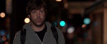 Movie still from “We're the Millers” (2013), directed by Rawson Marshall Thurber – A person wearing a jacket; Close Up shot, Over the shoulder angle
