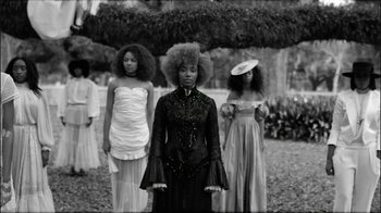 Movie still from “Lemonade” (2016), directed by Mark Romanek – A group of women standing next to each other; Wide shot, Low angle