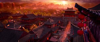 Movie still from “White Snake” (2019), directed by Amp Wong – Extreme Wide shot, High angle