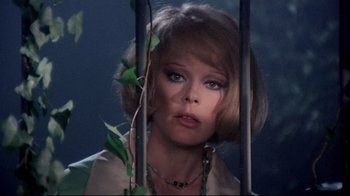 Movie still from “Lisa and the Devil” (1973), directed by Mario Bava – A person behind a fence; Close Up shot, Low angle