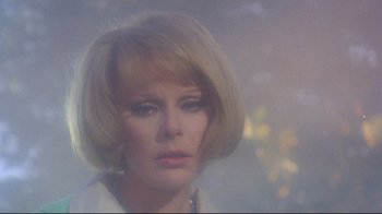Movie still from “Lisa and the Devil” (1973), directed by Mario Bava – A person with short blond hair; Close Up shot, Low angle