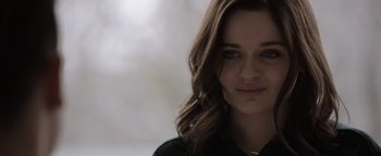 Movie still from “Wish Upon” (2017), directed by John R. Leonetti – A person with long hair; Close Up shot, Over the shoulder angle