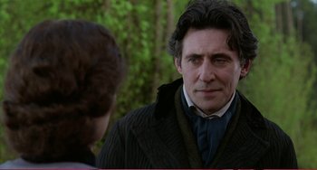 Movie still from “Little Women” (1994), directed by Gillian Armstrong – A man and a woman are talking to each other; Close Up shot, Over the shoulder angle