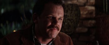 Movie still from “Magnolia” (1999), directed by Paul Thomas Anderson – A person with a mustache; Close Up shot, Low angle