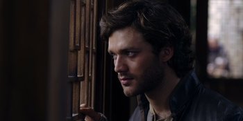 Movie still from “Marco Polo” (2014), created by John Fusco – A person leaning against a window sill; Close Up shot, Over the shoulder angle