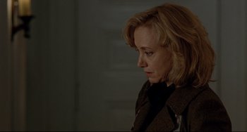 Movie still from “Margaret” (2011), directed by Kenneth Lonergan – A person wearing a jacket; Close Up shot, Over the shoulder angle