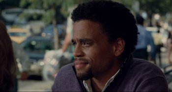 Movie still from “Margaret” (2011), directed by Kenneth Lonergan – A person wearing a sweater; Close Up shot, Over the shoulder angle