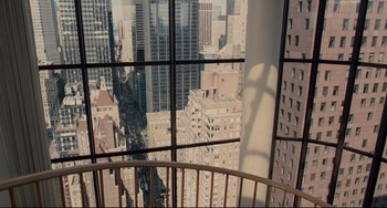 Movie still from “Margaret” (2011), directed by Kenneth Lonergan – A view of a city from a window of a building; Extreme Wide shot, High angle