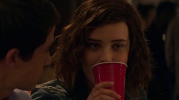 Movie still from “13 Reasons Why” (2017), created by Brian Yorkey – Close Up shot, Over the shoulder angle