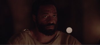Movie still from “Mary Magdalene” (2018), directed by Garth Davis – A man with a beard is looking into the distance; Close Up shot, Over the shoulder angle