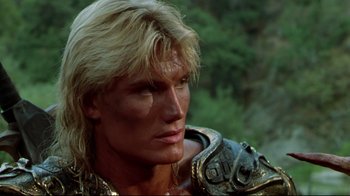 Movie still from “Masters of the Universe” (1987), directed by Gary Goddard – Close Up shot, Over the shoulder angle