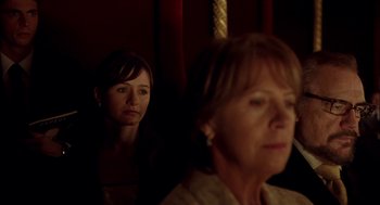 Movie still from “Match Point” (2005), directed by Woody Allen – A woman and an older woman are looking at each other; Close Up shot, Over the shoulder angle