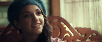 Movie still from “Max Steel” (2016), directed by Stewart Hendler – A person sitting on a chair; Close Up shot, Over the shoulder angle