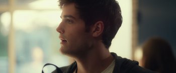 Movie still from “Max Steel” (2016), directed by Stewart Hendler – A man's face in a room; Close Up shot, Over the shoulder angle